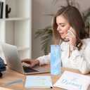 6 Pcs Boss Lady Gifts for Women Thank You Gifts for Women Employee Appreciation Gift 20 oz Boss Lady Tumbler Makeup Bag Leather Journal and Ballpoints Gift for Coworkers Female