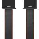 Elimavi Universal Floor Speaker Stands, 22.64 Inch Surround Sound Stands Supports 150LB, Non-Slip Pads & Cable Ties, for Bookshelf Speakers,Satellite Speakers,Studio Monitors, Easy Installation,Brown