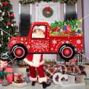 Panelee Christmas Truck Photo Props Xmas Gifts Truck Selfie Frame Backdrop Banner Merry Christmas Car Backdrop Decorations for Door Wall Yard Holiday Birthday Party Favors Supplies