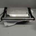 Chefman Electric Panini Press Grill, Compact 2-Slice Sandwich Maker, Non-Stick Coated Plates, Opens 180 Degrees, Dishwasher Safe, Removable Drip Tray, Stainless Steel/Black