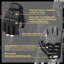 Seibertron Lineman 2.0 Padded Palm Football Receiver Gloves, Flexible TPR Impact Protection Back of Hand Glove Adult and Youth Sizes (Fingerless Black)