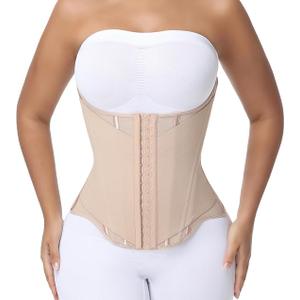 SHAPSHE Waist Trainer Corset for Women Tummy Control Cincher Tan 3XL