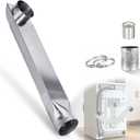 Benut UD48S 4" adjustable dryer vent Kit 26"-43", Compatible with Whirlpool and all 4" Dryer Vent Outlet, Periscope Dryer Vent for Tight Spaces, Easy Install Laundry Venting, OEM, Stainless Steel