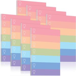 8 Pack Weekly Planner Notebook To Do List Notepad for Work 50 Sheets, Weekly Planning Organizer for Week Tasks Goal Setting Color Bands Design for Office Home School (Rainbow Color,Tear off)