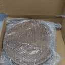 Plant Stand Indoor,Mid Century Walnut Wood Plant Table, Heavy Duty Metal Tall Flower Pot Stand,Modern Round Small Side End Table with Raised Design(12"x17") (2, 12 x 17 in)