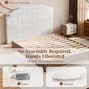 CozyMine Twin Headboard, Beige Upholstered Headboard for Bed, No Assembly