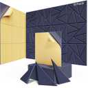 18 pack Acoustic Panels With Self-Adhesive, 12"X 12"X 0.4"Sound Proof Foam Panels, Sound Panels High Density, Soundproof Wall Panels for Home Studio Office-Blue
