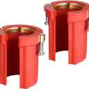 Faucet Fixing Nut ABS Plastic Hot and Cold Faucet Lock Nuts Anti-loosening Fixing Repair Tools for Kitchen and Bathroom (Red 2PCS)