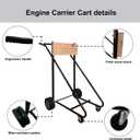 LEADALLWAY Outboard Boat Motor Carrier-315LBS Motor Cart With 4 Rubber Casters And Storage