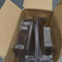 Stackable Water Bottle Organizer, 4-Tier Clear Large Compartment Holder with Stable One-Piece Side-Panel Design, Prevents Tipping & Rolling for Cabinet & Kitchen Storage, Holds 16 Bottles