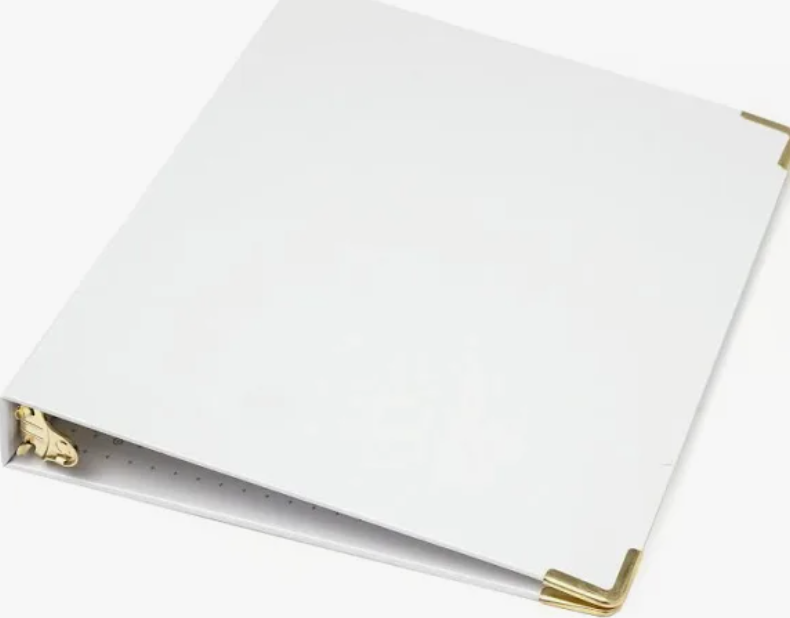 Pack Of 2 Russell+ hazel Patent Mini 3Ring Binder, White, 7‚Äù x 9‚Äù, 1/2" Rings