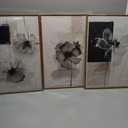 ANHUIB Black Neutral Floral Wall Art 16x24 Inch Abstract Flower Wall Decor Waterolor Painting Set of 3 for Living Room Bedroom Bathroom