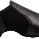 Asyuyu Jazz Shoes for Girls Slip-On Leather (Toddler/Little Kid/Big Kid) - Size 3.5 Big Kid for Dance Class & Stage - Black/Tan Split Sole Flexible