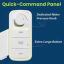 Clirass Ultra-Slim Bidet Attachment, Self-Cleaning Dual Nozzle (Feminine/Posterior Wash), Accessibility-Enhanced Large Buttons, Quick-Release, Non-Electric Fresh Water System with Adjustable Pressure