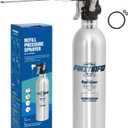 FIRSTINFO A1635 Patented Max. Pressure 110 psi 650ml Aluminum Canister Aerosol Refillable Fluid Storage Spray Can/Pneumatic Compressed Air Sprayer
