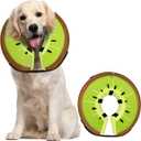 MIDOG Inflatable Dog Cone Collar Alternative After Surgery - Soft Protective Recovery Dog Cone for Large Medium Small Dogs & Cats, Elizabethan Collar for Dogs to Stop Licking - Kiwifruit,L+