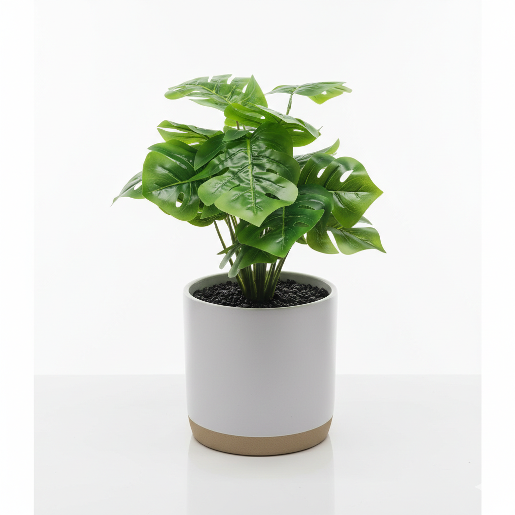 Fake Leaves Plant Pot