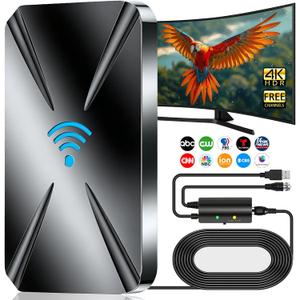 2026 Indoor TV Antenna, Long Range TV Antenna for Smart TV Indoor, Digital TV Antenna for Local Channels with Upgraded Amplifier, Outdoor Antenna Support 8K 4K 1080p All TVs -38FT Coax Cable