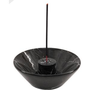 Radicaln Marble Incense Holder for Stick 5.5" Inches Black Handmade Ash Tray & Palo Santo Holder, Perfect for Fall & Living Room Dcor, Ideal Incense Burner