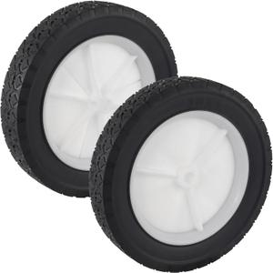 CheeMuii 10 Inch Lawn Mower Wheels 2 Pcs 10" General Wheels Replace for Oregon 72-110 Compatible with Craftsman/AYP/MTD Push Lawnmower, Hand Truck, BBQ Grill Wheel, etc (white)
