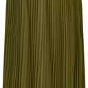 Women's Plisse Dress Adjustable Spaghetti Strap Maxi Solid Party Wedding Guest Dresses (Green, S)
