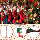 Roowest 30 Pcs Christmas Wood Word Cutout Merry Christmas Signs Vintage Wooden Red and Green Hanging Ornaments Joy Peace Believe Large Letter for Xmas Tree Party Wall Door Decor Farmhouse Craft