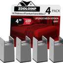 4Pack Bed Risers with Adjustable Screw Clamp, Fit Thickness of Furniture Frame from 0 to 2 Inch, Elevation in Heights 4" Heavy Duty Risers for Lifting Couch Desk Table Cabinet Nightstand, Grey