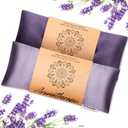 Weighted Eye Mask for Sleep, Yoga, Meditation, Lavender Eye Pillow Heated for Headache, Sinus, Dry Eyes Relief, Moist Heat Mask Purple Relaxation Gifts for Women (Purple&Lilac)