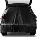Yahenda SUV Tailgate Mesh Screen for Camping, Car Tailgate Tent Shade, Breathable Bug Screen with Magnetic Design, UV Protection Privacy Cover, Car Camping Accessories(Medium,Half Wrap,Black)
