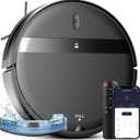 Robot Vacuum and Mop Combo,Powerful Suction, Wi-Fi/App/Remote,2 in 1 Mopping Robot Vacuum Cleaner,Dustbin and Watertank, Self-Charging,Ideal for Pet Hair,Hard Floors and Low Pile Carpet,Dark Gray