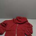 Arssm Cropped Hoodie Women Zip Up Long Sleeve Sweatshirts Casual Fashion Hooded Workout Jacket Crop Top (Red, XS)