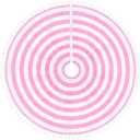 MACTING Christmas Tree Skirt 30 Inch Small Annual Rings Tree Mat with Pom Poms for Farmhouse Home Holiday Party Indoor Xmas Tree Decorations,Pink and White