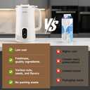 10 in 1 Almond Milk Maker & Nut Milk Maker Machine, 35oz Automatic Soy, Oat, Coconut Milk, Juice & Porridge Maker with 8 Blades, Delay Start, Keep Warm, Boil Water, Self-Cleaning, Cream