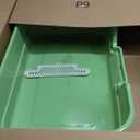 Extea Large Cat Litter Box with High Sides,Cat Boxes for Indoor Cats,Cat Litter Pan for Kitty,Litter Box with Low Entry,Easy to Clean,Anti-Splashing,23.6" x15.7" x6.2" (Green)