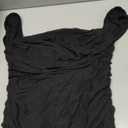 PINSV Women Ruched Off Shoulder Dress Bodycon Party Elegant Midi Dresses (XX-Large, 3288 Black)