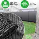 6' x 50' Black Privacy Screen Fence Heavy Duty Fencing Mesh Shade Net Cover for Outdoor Panel Garden Backyard Porch Patio Balcony LSYY