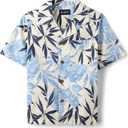 The Children's Place boys Short Sleeve Button Up Shirt (X-Large, Pearl Blue Tropical)