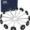 XiKe 12 Pack Black 2" Nylon Garage Door Roller 4" Stem, Quiet/Durable and High Load, Use 6200-2RS Double Seals Precision Bearings.