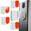 2 x Magnetic Remote Control Holder - 5 Pcs White Set for TV, Fan, and Air Conditioner Remotes - Wall Mount with Self-Adhesive Back for Easy Installation and with our Powerful and Sleek Magnetic Holders