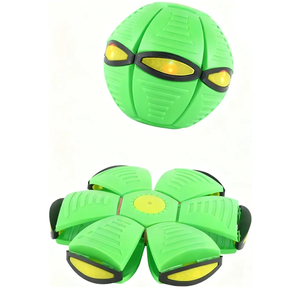 2 Magic Balls for Kids, Children Bouncing Ball Magic Metaball, Collapsible Flat Popup Meatball Toy with 6 Light for Indoor & Outdoor