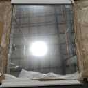 WEER Gold Bathroom Mirror, 40X32 Inch Brushed Gold Metal Frame Mirror, Rounded Rectangle Gold Bathroom Vanity Mirror for Wall, Tempered Glass, Anti-Rust, Hangs Horizontally or Vertically