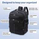Aerolite AA & Delta Airlines Travel Backpack for Adults - Maximium Size Personal Item Backpack 18x14x9 with YKK Zippers | Lightweight & Eco Friendly Shoulder Backpack with USB Charging Port