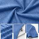 MEROKEETY Women's Summer Short Lace Sleeve T Shirt Dress Casual Crew Neck Pleated Front Shift Dresses (Blue, S)