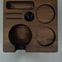 KNODOS 58mm Tamper Station V3 Walnut Portafilter Holder Compact Espresso Organizer with Multi Accessory Storage Espresso Machine Accessories for Coffee Bar