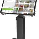 AboveTEK Anti-Theft iPad Kiosk Stand, 360 Rotation & Adj. Height 8.3"13.4", Heavy-Duty Steel & Aluminum, Fits 9.7"-13" Tablets, Security Retail POS Tablet Stand for Business & Commercial Use (Black)