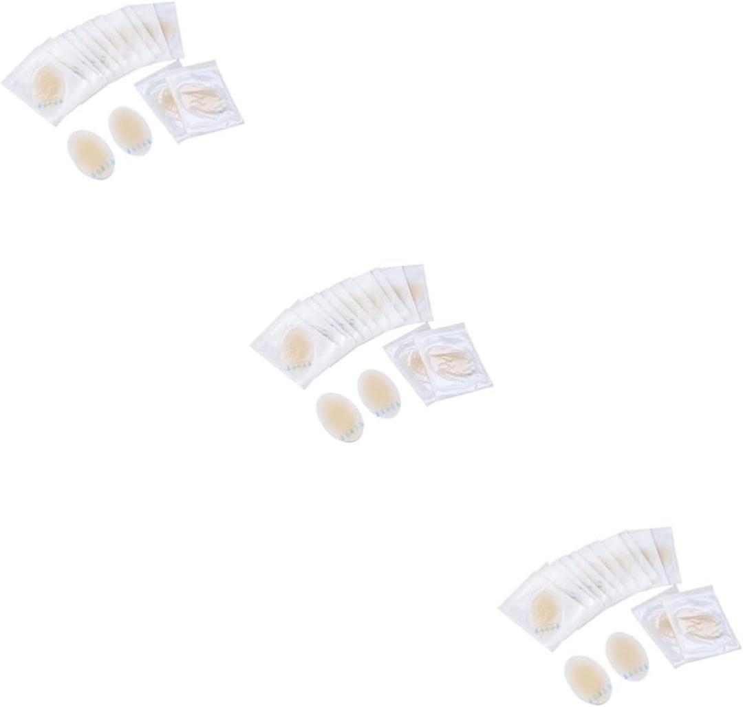 FRCOLOR 3sets Back Heel Cushion Pads High Heel Insoles Anti-Friction Patch Gel Inserts for Women 5.5x3.6cm Pack of 2 15pcs*3