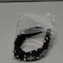 boderier Christmas Headbands for Women Silver Rhinestone Snowflake Headband Crystal Wide Knotted Headband Xmas Holiday Hair Accessories Gifts (Silver Rhinestone Snowflake)