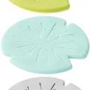 3Pcs Silicone Drain Hair Catcher,JCSMARTEC Leaves Kitchen Bathroom Shower Sink Strainer Hair Trap Stopper Cover