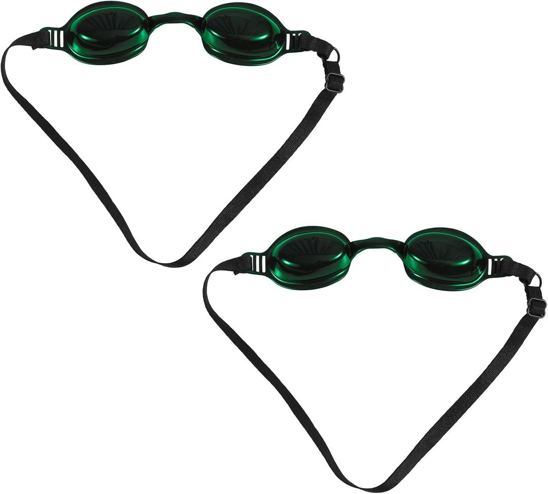 2 Pairs Protective Goggles for Red Light Eye Protection, See-Through Tanning Bed Goggles Tanning Eyewear for Sunbathing IPL LED Light Process without Blocking Vision