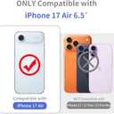 JJGoo Compatiable with iPhone Air Case Clear, Transparent Shockproof Phone Cases, Slim Anti-Scratch Hard PC Back Protective Cover Bumper